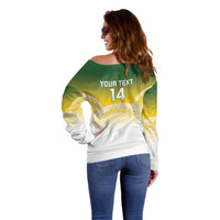 Cook Islands Rugby Custom Off Shoulder Sweater Come On Kukis LT14 - Polynesian Pride
