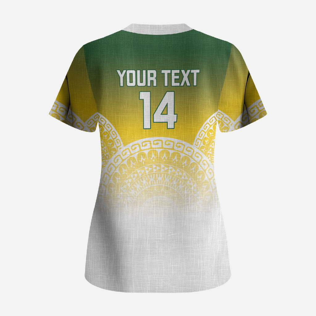 Cook Islands Rugby Custom Scrub Top Come On Kukis LT14 - Polynesian Pride
