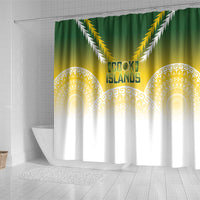 Cook Islands Rugby Shower Curtain Come On Kukis LT14 - Polynesian Pride