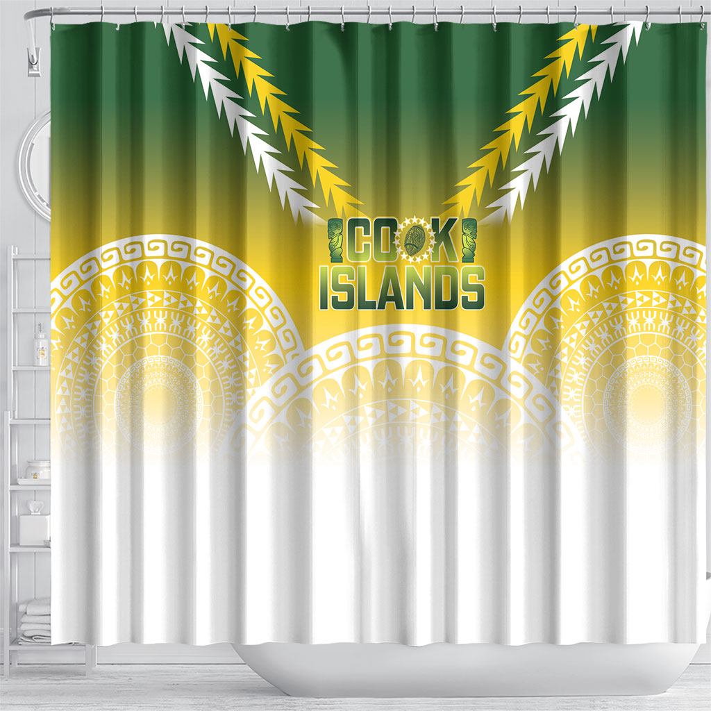 Cook Islands Rugby Shower Curtain Come On Kukis LT14 - Polynesian Pride