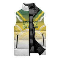 Cook Islands Rugby Custom Sleeveless Puffer Jacket Come On Kukis LT14 - Polynesian Pride