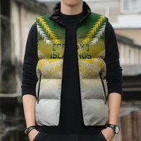 Cook Islands Rugby Custom Sleeveless Puffer Jacket Come On Kukis LT14 - Polynesian Pride