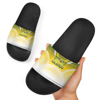 Cook Islands Rugby Slide Sandals Come On Kukis LT14 - Polynesian Pride