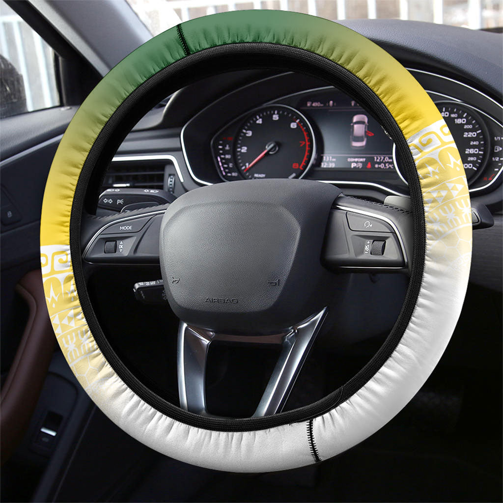 Cook Islands Rugby Steering Wheel Cover Come On Kukis LT14 - Polynesian Pride