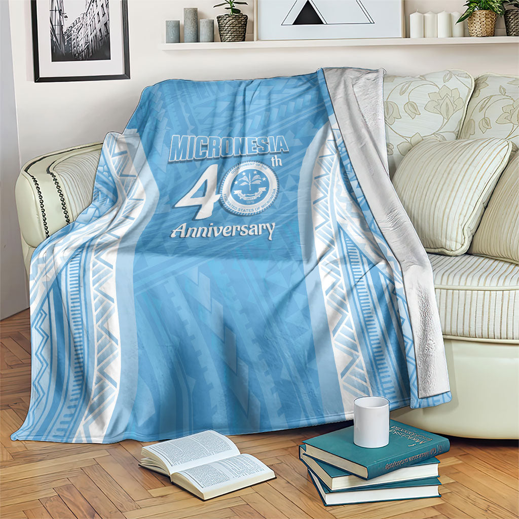Federated States of Micronesia Independence Day Blanket FSM 40th Anniversary Proud LT14 Blue - Polynesian Pride