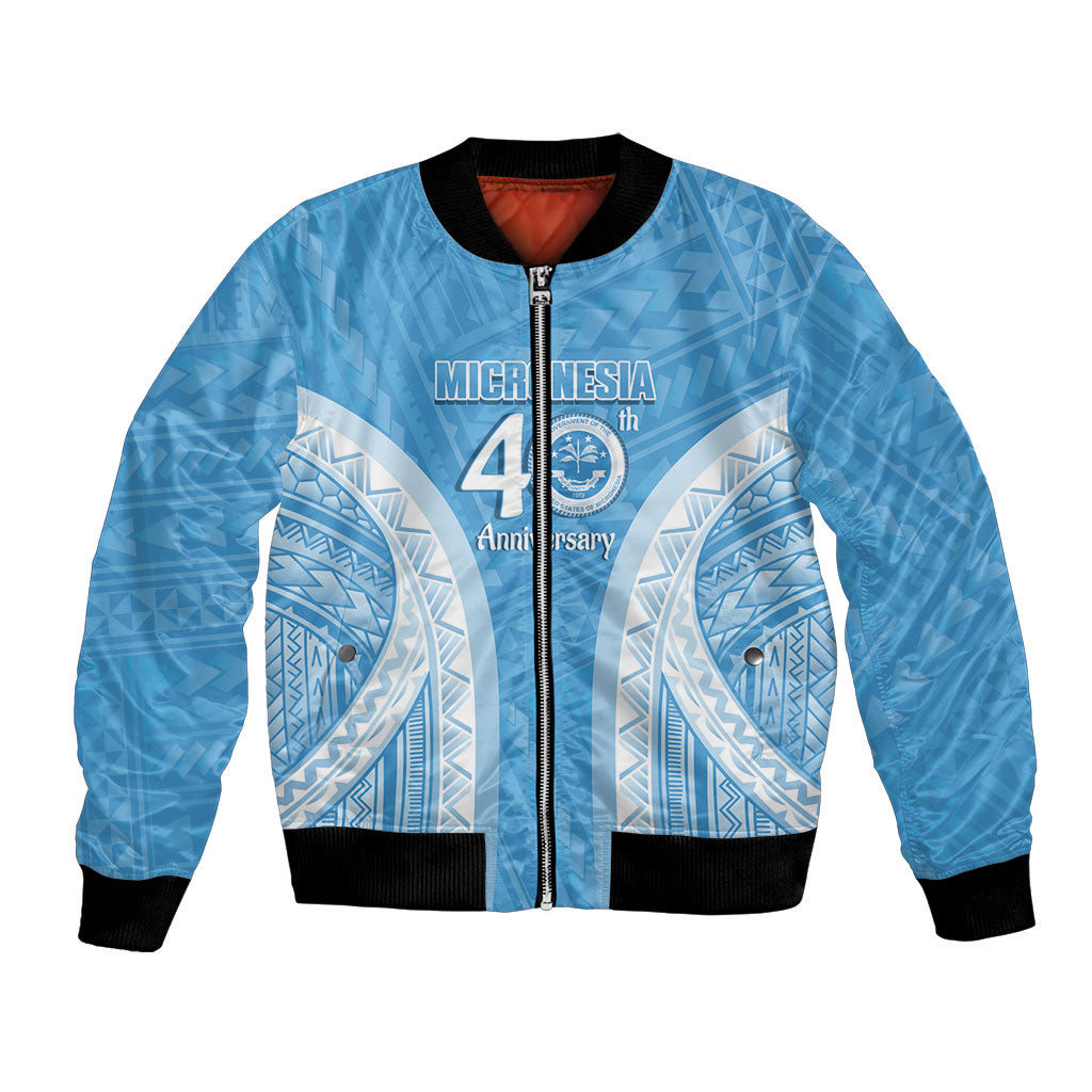 Federated States of Micronesia Independence Day Bomber Jacket FSM 40th Anniversary Proud LT14 Unisex Blue - Polynesian Pride