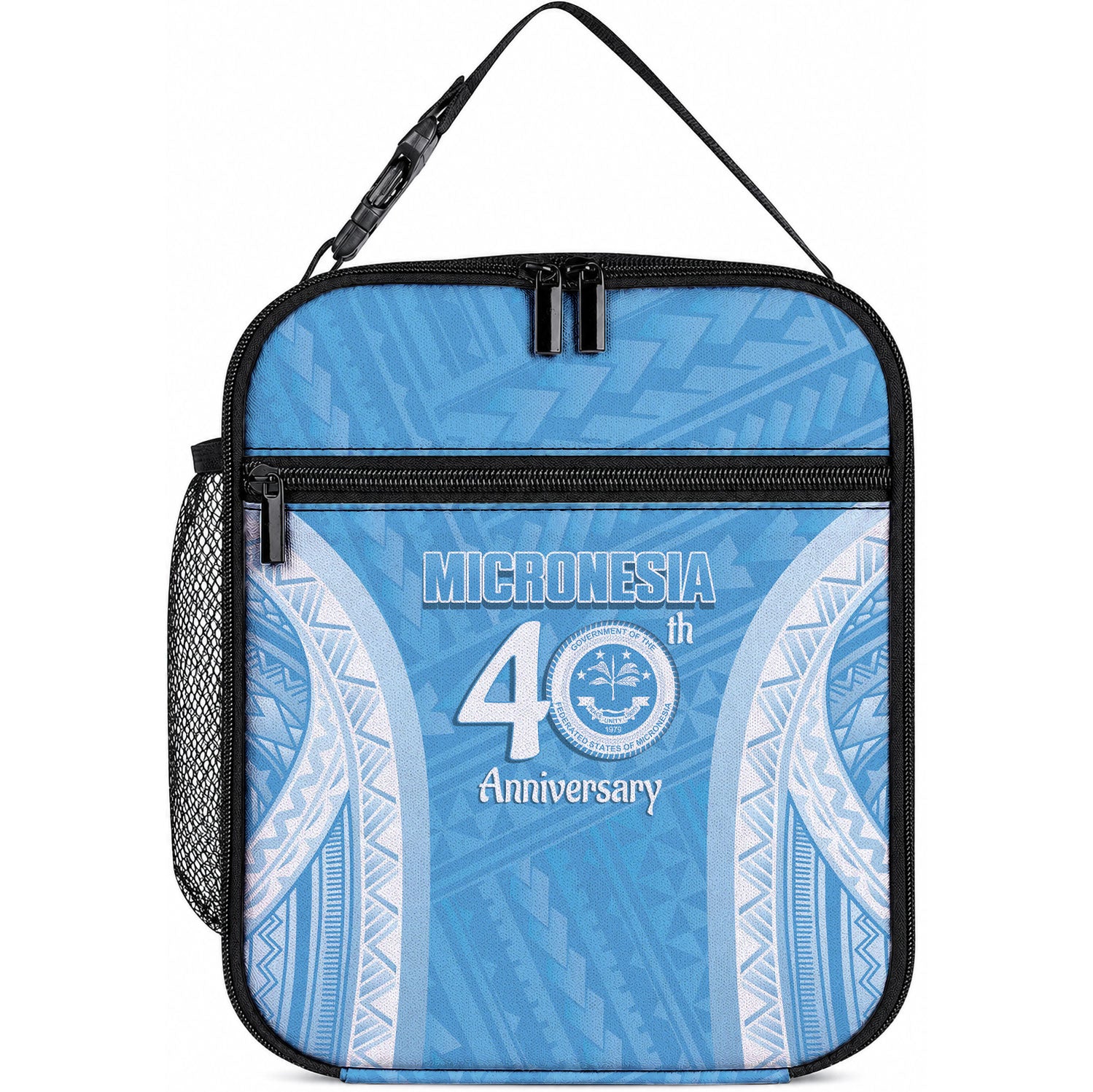 Federated States of Micronesia Independence Day Lunch Bag FSM 40th Anniversary Proud LT14 10.2 × 8.3 × 4.3 inch Blue - Polynesian Pride