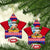 Custom Guam Christmas Ceramic Ornament Guaman Santas Felis Pasgua LT14 Star Blue - Polynesian Pride