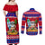 Custom Guam Christmas Couples Matching Off Shoulder Maxi Dress and Long Sleeve Button Shirt Guaman Santas Felis Pasgua LT14 - Polynesian Pride