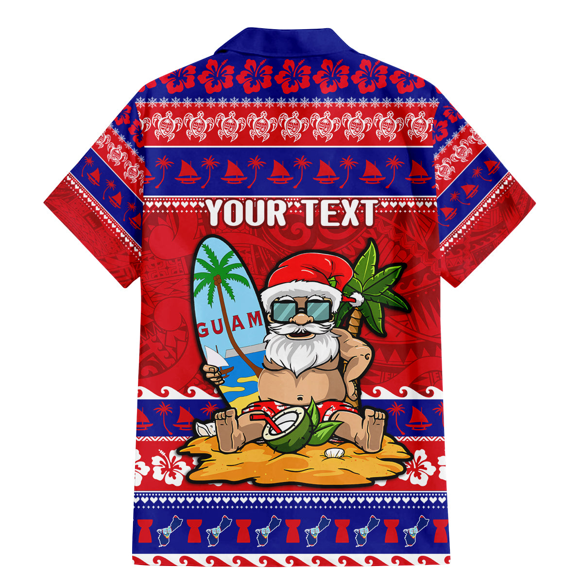 Custom Guam Christmas Family Matching Mermaid Dress and Hawaiian Shirt Guaman Santas Felis Pasgua LT14 - Polynesian Pride