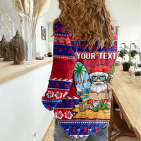 Custom Guam Christmas Women Casual Shirt Guaman Santas Felis Pasgua LT14 - Polynesian Pride