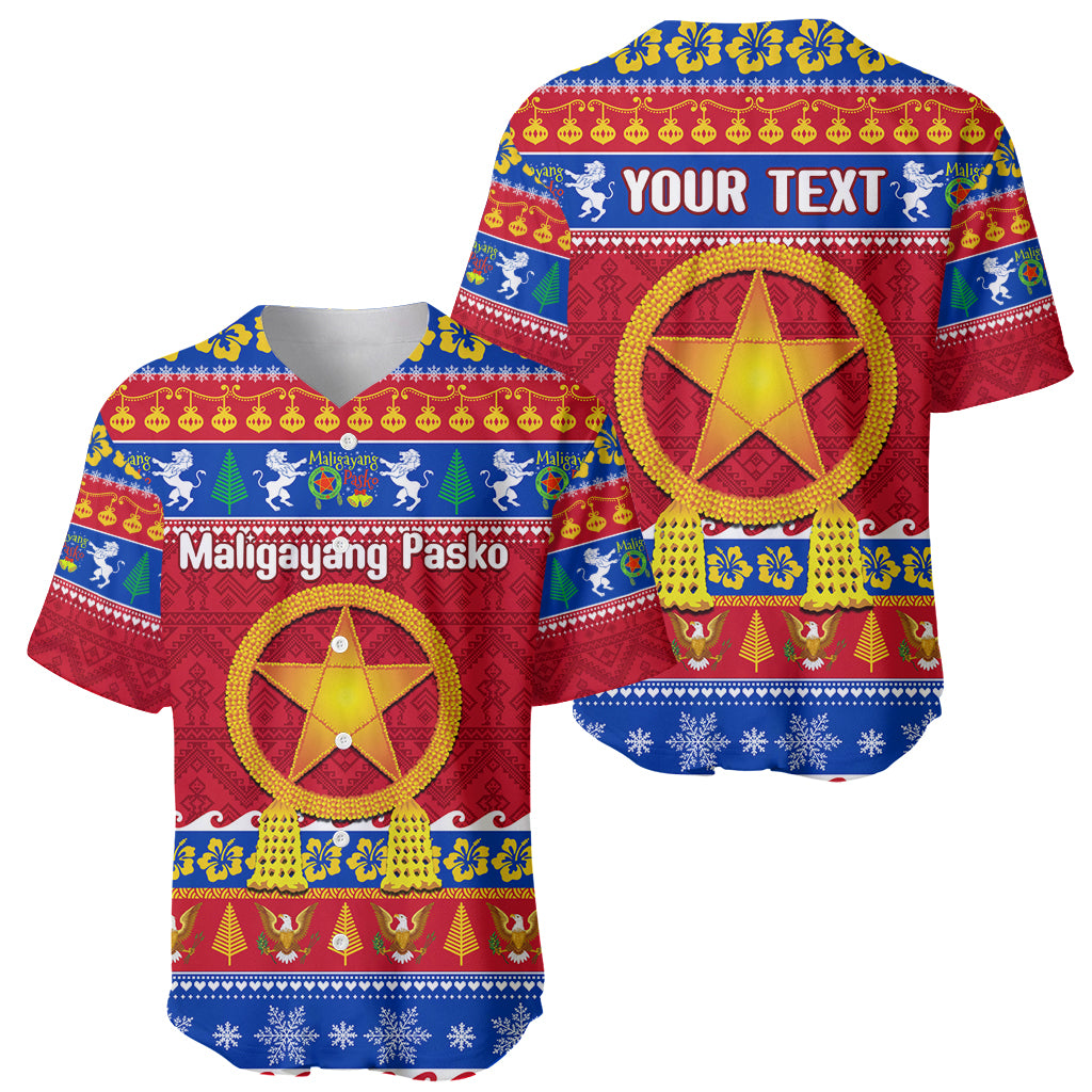 Custom Philippines Christmas Baseball Jersey Filipino Parol Maligayang Pasko LT14 - Polynesian Pride