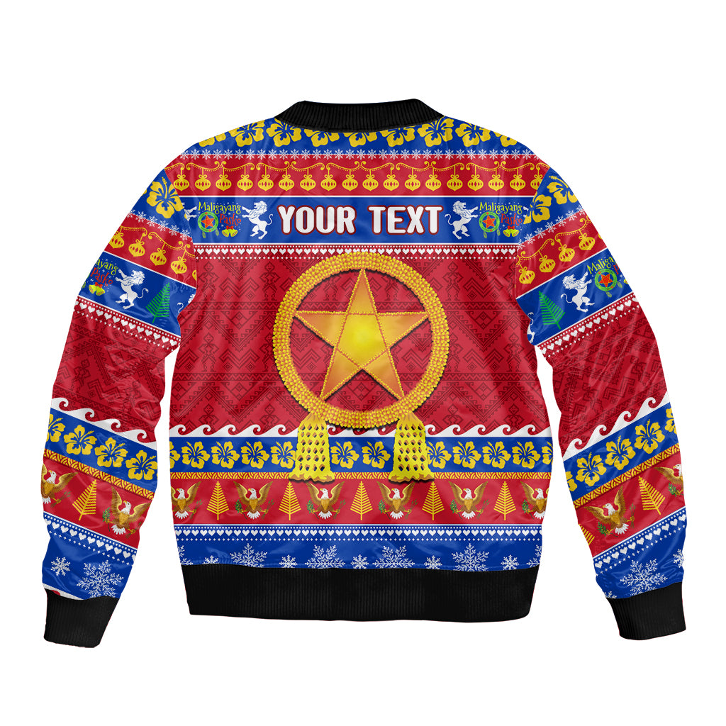 Custom Philippines Christmas Bomber Jacket Filipino Parol Maligayang Pasko LT14 - Polynesian Pride