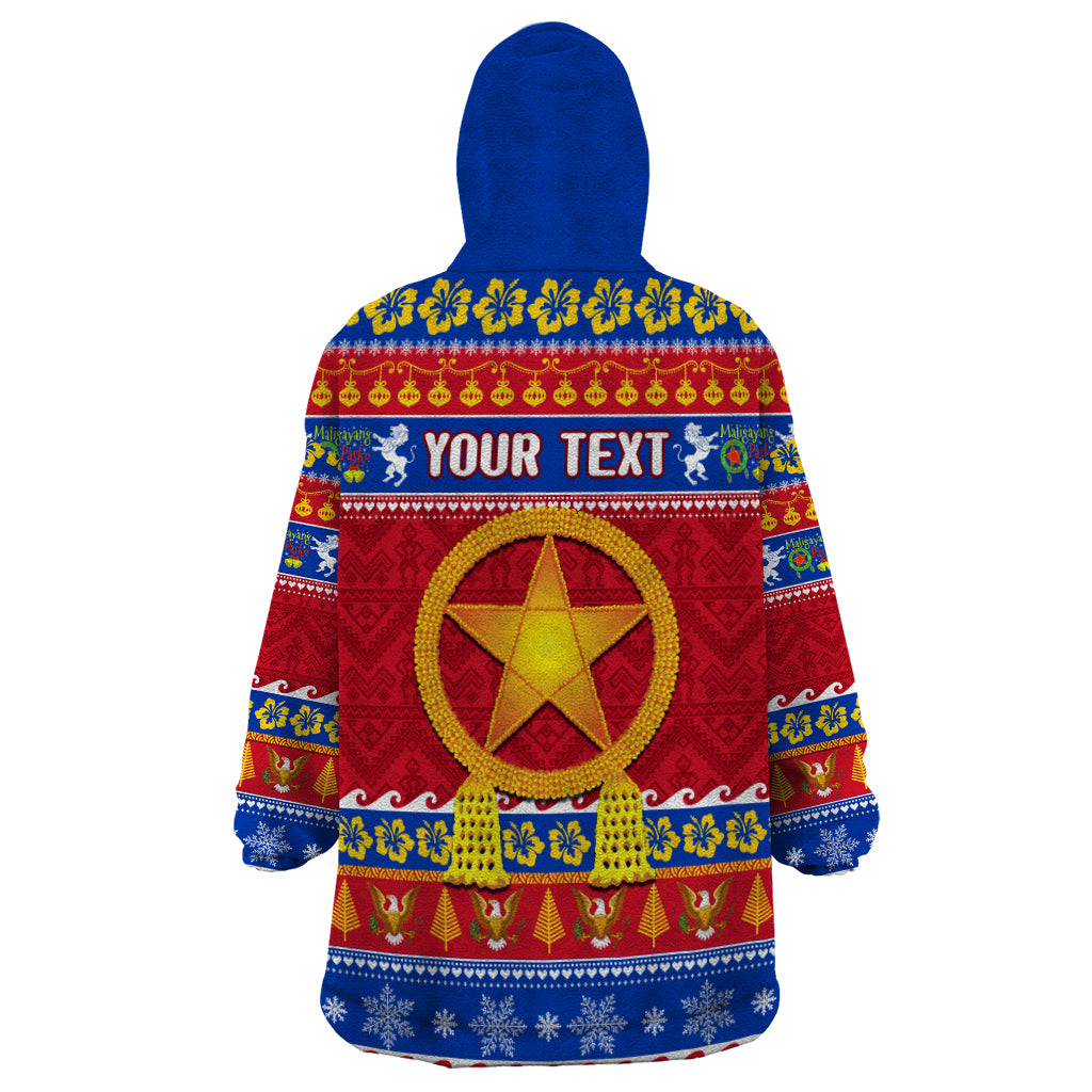 Custom Philippines Christmas Wearable Blanket Hoodie Filipino Parol Maligayang Pasko LT14 - Polynesian Pride