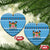 Custom Fiji Christmas Ceramic Ornament Fijian Tapa Marau na Kerisimasi LT14 Heart Blue - Polynesian Pride