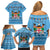 Custom Fiji Christmas Family Matching Off Shoulder Short Dress and Hawaiian Shirt Fijian Tapa Marau na Kerisimasi LT14 - Polynesian Pride