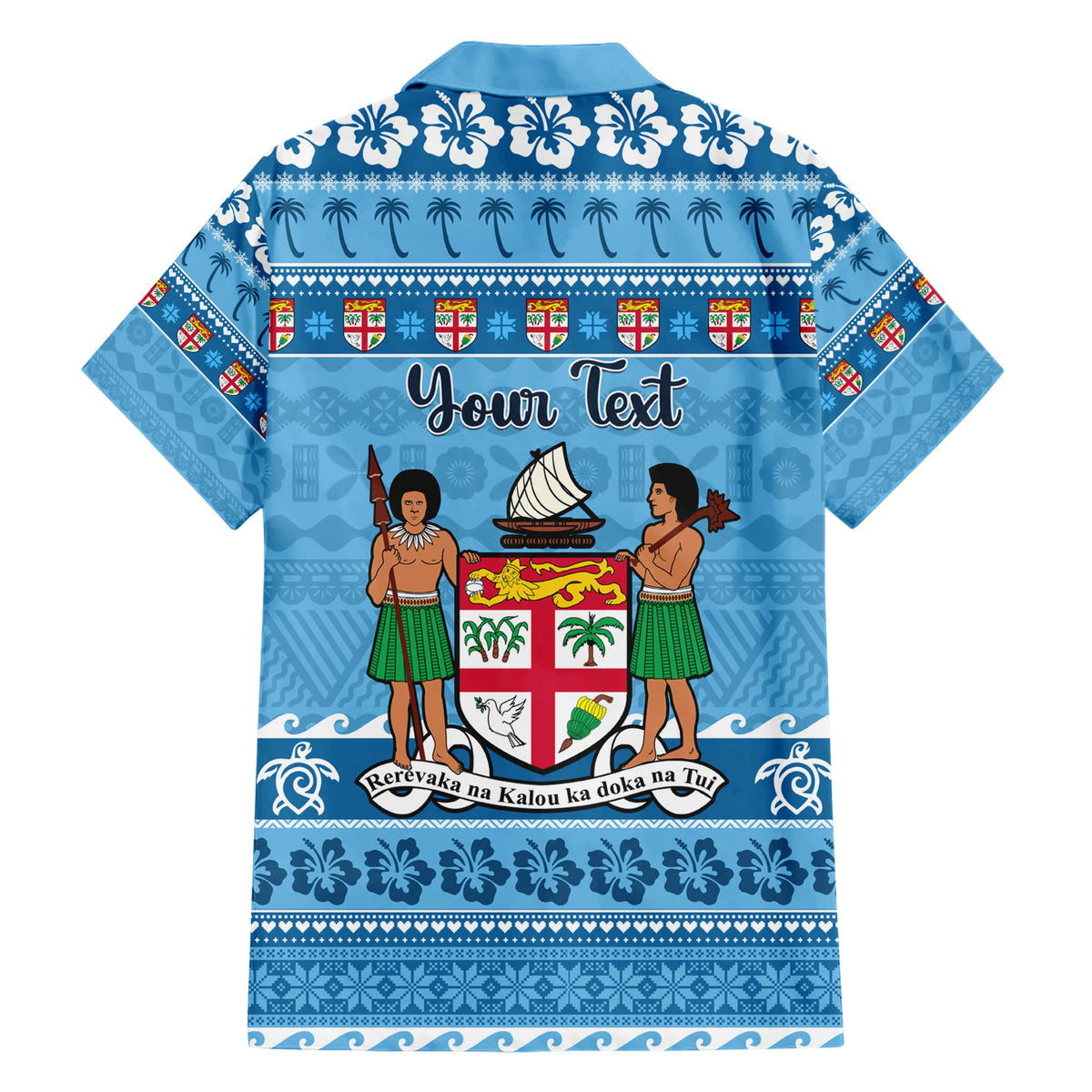 Custom Fiji Christmas Family Matching Short Sleeve Bodycon Dress and Hawaiian Shirt Fijian Tapa Marau na Kerisimasi LT14 - Polynesian Pride