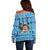 Custom Fiji Christmas Off Shoulder Sweater Fijian Tapa Marau na Kerisimasi LT14 - Polynesian Pride