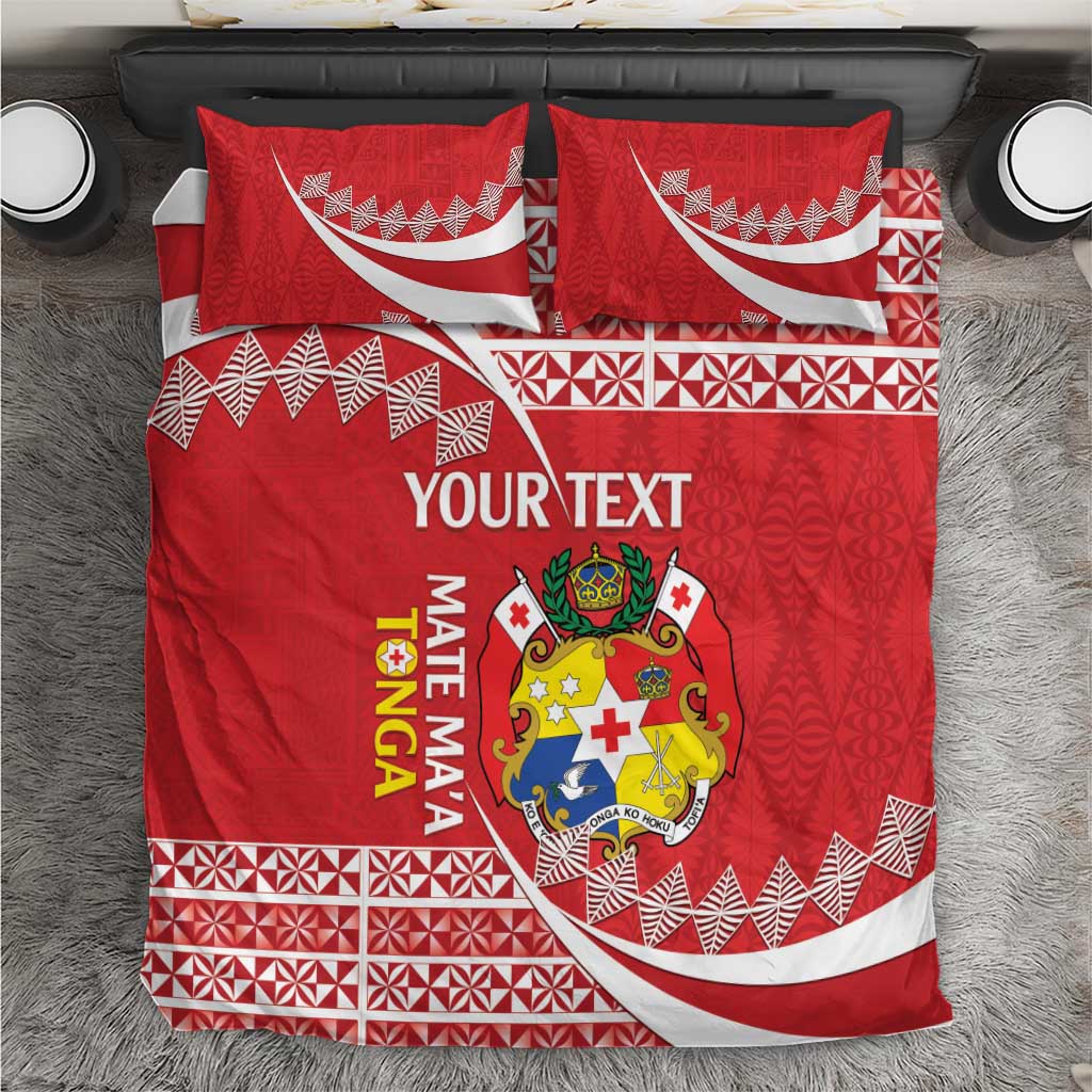 Custom Mate Maa Tonga Bedding Set 2024 Go Champions LT14 Red - Polynesian Pride