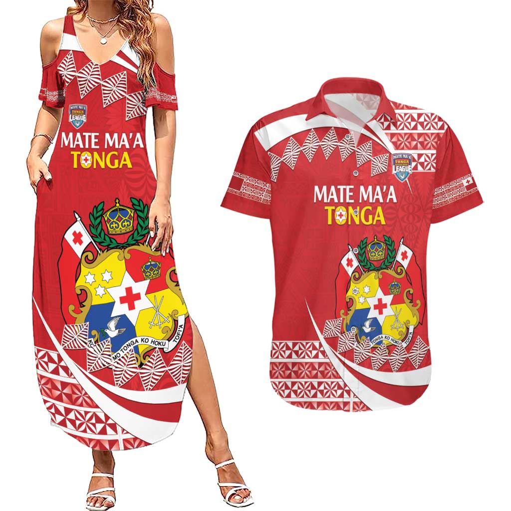 Custom Mate Maa Tonga Couples Matching Summer Maxi Dress and Hawaiian Shirt 2024 Go Champions