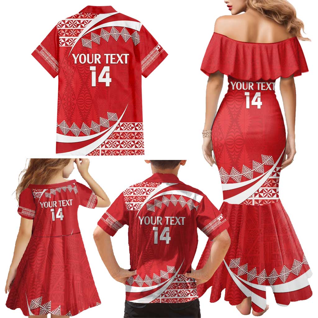 Custom Mate Maa Tonga Family Matching Mermaid Dress and Hawaiian Shirt 2024 Go Champions