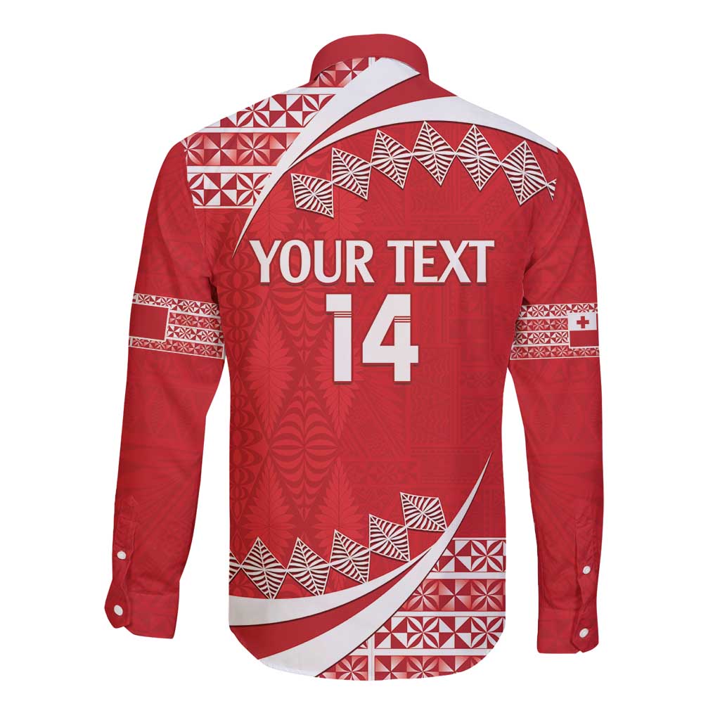 Custom Mate Maa Tonga Long Sleeve Button Shirt 2024 Go Champions LT14 - Polynesian Pride