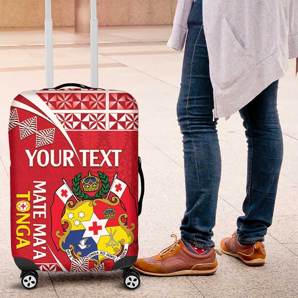 Custom Mate Maa Tonga Luggage Cover 2024 Go Champions LT14 Red - Polynesian Pride