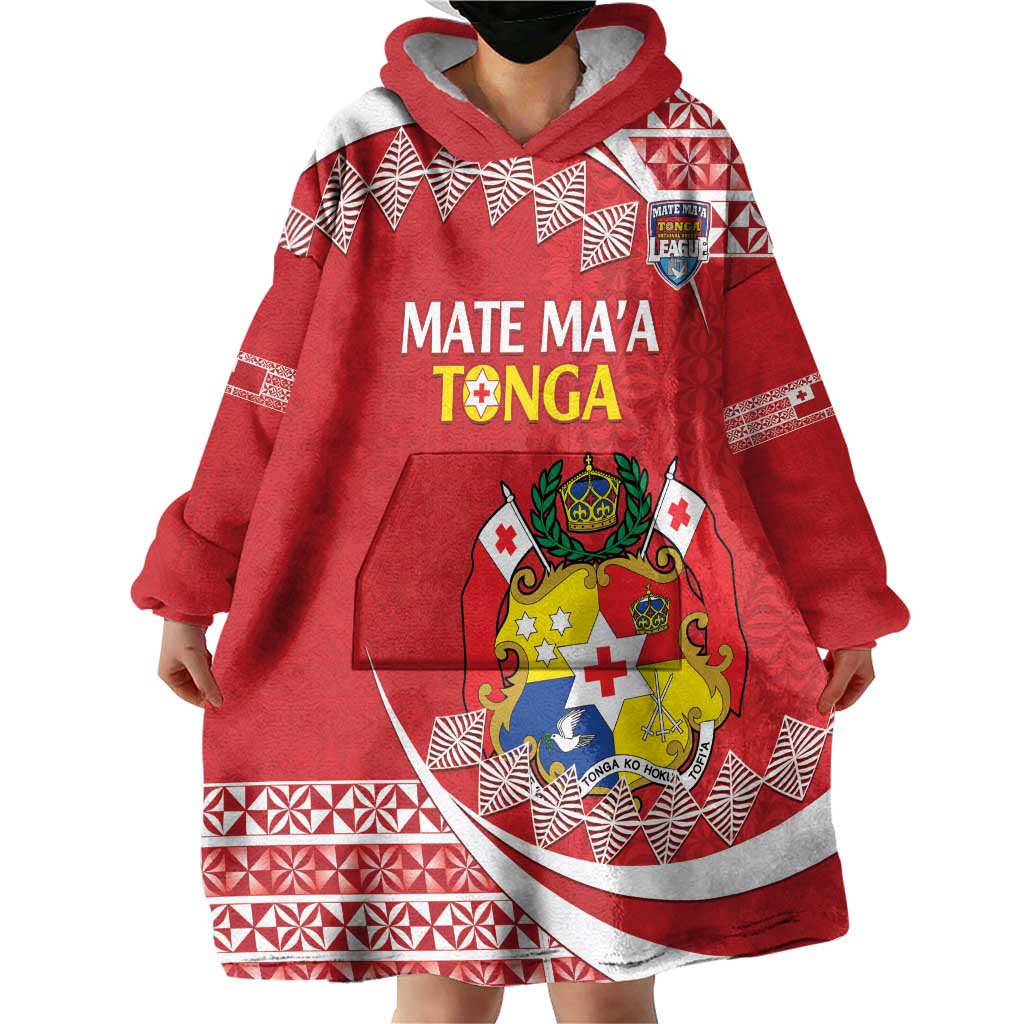 Custom Mate Maa Tonga Wearable Blanket Hoodie 2024 Go Champions LT14 - Polynesian Pride