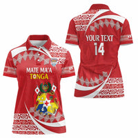 Custom Mate Maa Tonga Women Polo Shirt 2024 Go Champions LT14 - Polynesian Pride