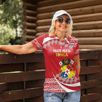 Custom Mate Maa Tonga Women Polo Shirt 2024 Go Champions LT14 - Polynesian Pride
