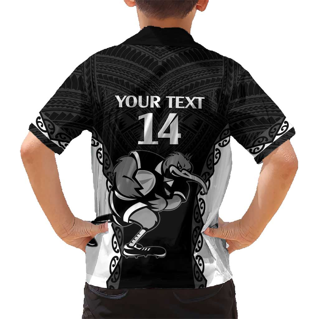 Aotearoa Rugby Custom Kid Hawaiian Shirt Maori Kiwi - Mascot Style LT14 - Polynesian Pride