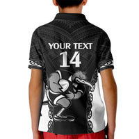 Aotearoa Rugby Custom Kid Polo Shirt Maori Kiwi - Mascot Style LT14 - Polynesian Pride