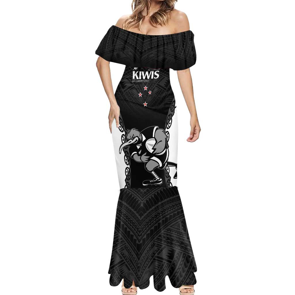 Aotearoa Rugby Custom Mermaid Dress Maori Kiwi - Mascot Style LT14 - Polynesian Pride