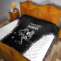 Aotearoa Rugby Custom Quilt Maori Kiwi - Mascot Style