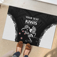 Aotearoa Rugby Custom Rubber Doormat Maori Kiwi - Mascot Style
