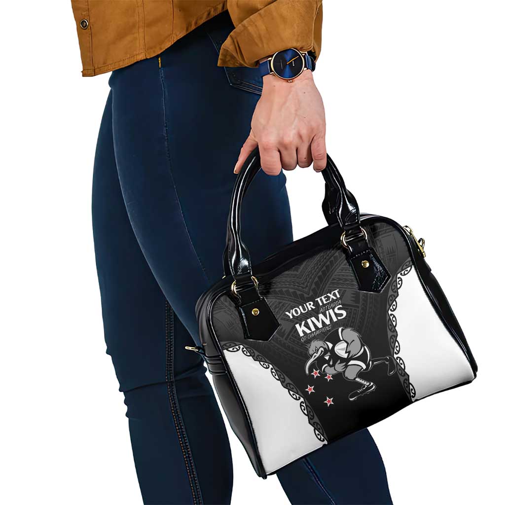 Aotearoa Rugby Custom Shoulder Handbag Maori Kiwi - Mascot Style LT14 - Polynesian Pride
