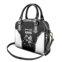 Aotearoa Rugby Custom Shoulder Handbag Maori Kiwi - Mascot Style LT14 - Polynesian Pride