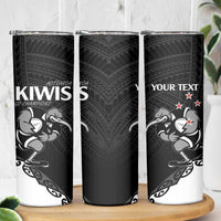 Custom Aotearoa Rugby Skinny Tumbler Maori Kiwi - Mascot Style LT14 - Polynesian Pride