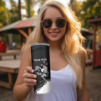 Custom Aotearoa Rugby Skinny Tumbler Maori Kiwi - Mascot Style LT14 - Polynesian Pride