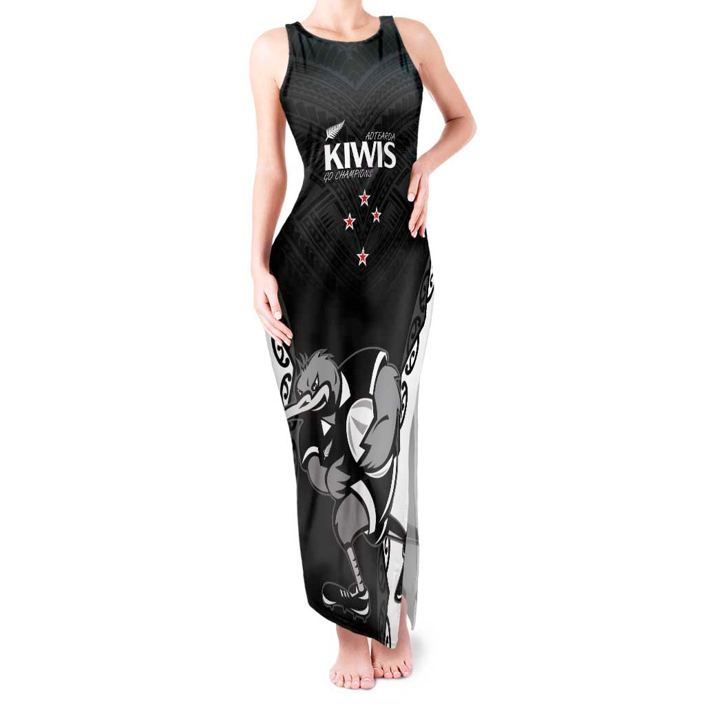 Aotearoa Rugby Custom Tank Maxi Dress Maori Kiwi - Mascot Style