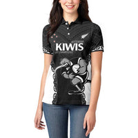 Aotearoa Rugby Custom Women Polo Shirt Maori Kiwi - Mascot Style LT14 - Polynesian Pride