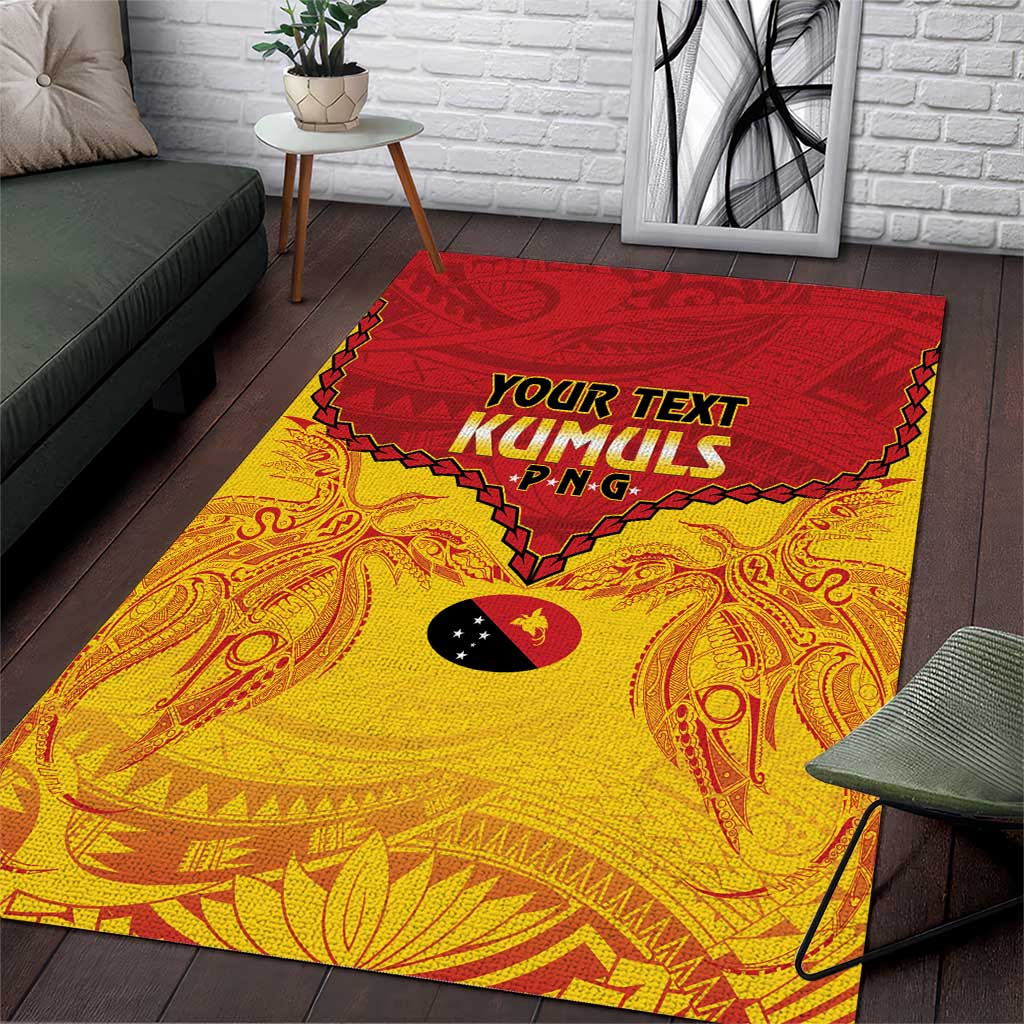 Papua New Guinea Rugby Custom Area Rug Go Kumuls PNG - Polynesian Pattern