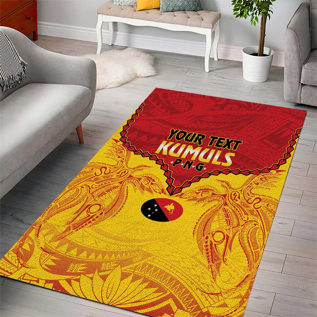 Papua New Guinea Rugby Custom Area Rug Go Kumuls PNG - Polynesian Pattern