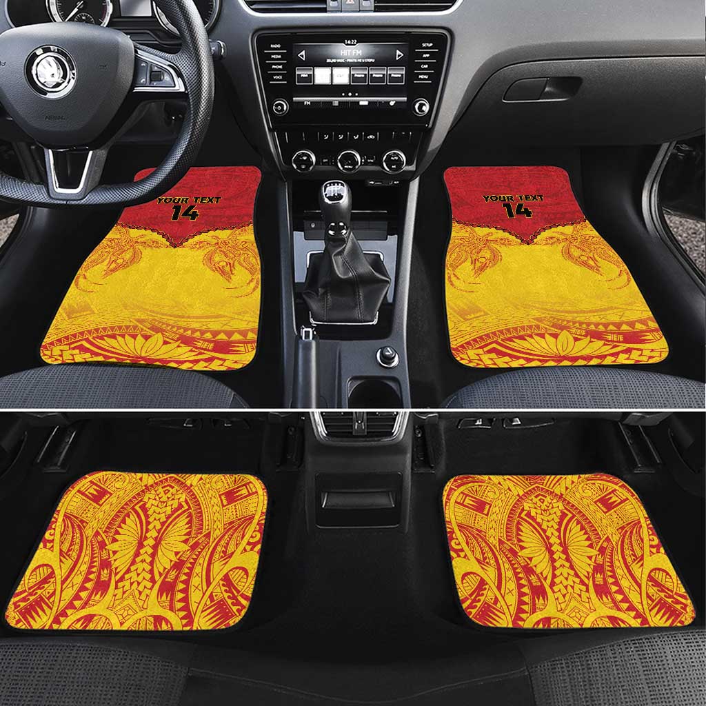 Papua New Guinea Rugby Custom Car Mats Go Kumuls PNG - Polynesian Pattern