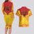 Papua New Guinea Rugby Custom Couples Matching Long Sleeve Bodycon Dress and Hawaiian Shirt Go Kumuls PNG - Polynesian Pattern