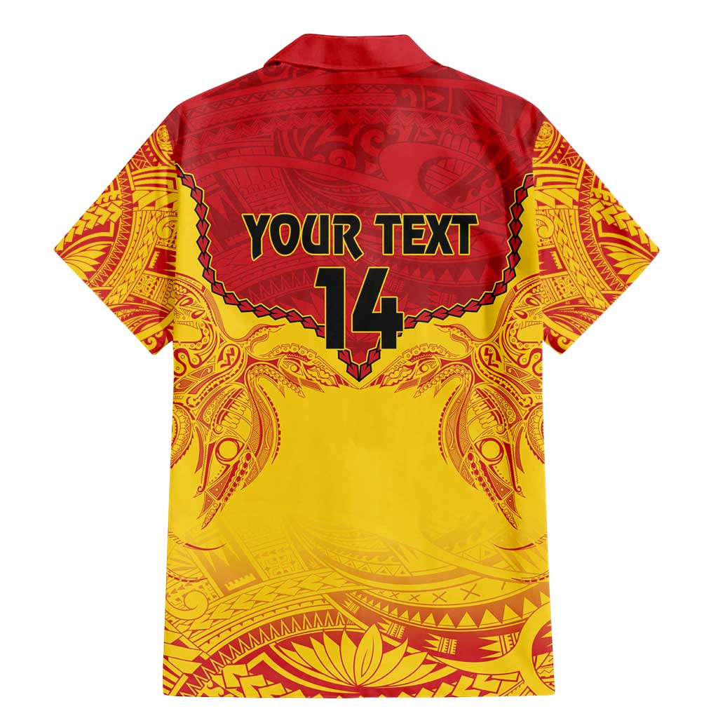 Papua New Guinea Rugby Custom Family Matching Mermaid Dress and Hawaiian Shirt Go Kumuls PNG - Polynesian Pattern