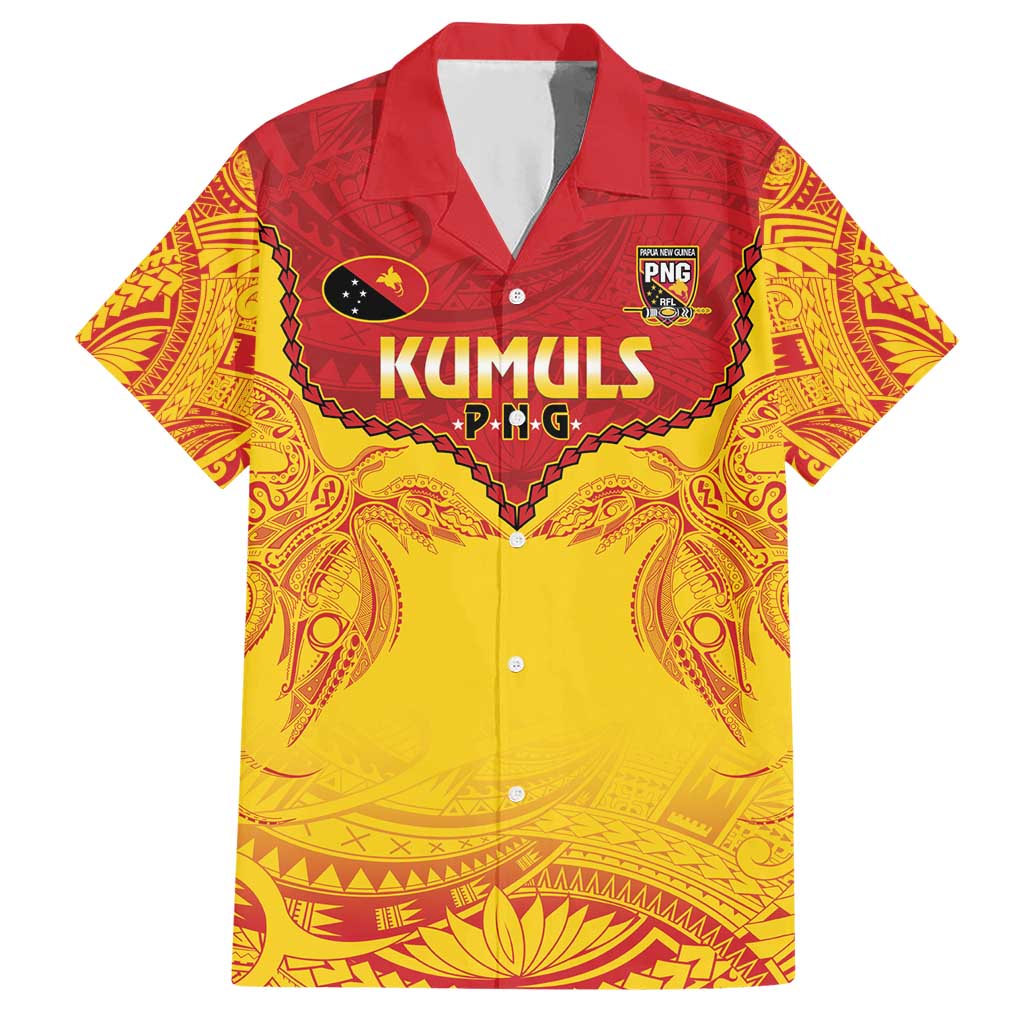 Papua New Guinea Rugby Custom Hawaiian Shirt Go Kumuls PNG - Polynesian Pattern