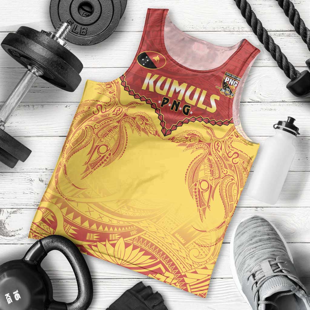 Papua New Guinea Rugby Custom Men Tank Top Go Kumuls PNG - Polynesian Pattern