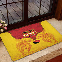Papua New Guinea Rugby Custom Rubber Doormat Go Kumuls PNG - Polynesian Pattern