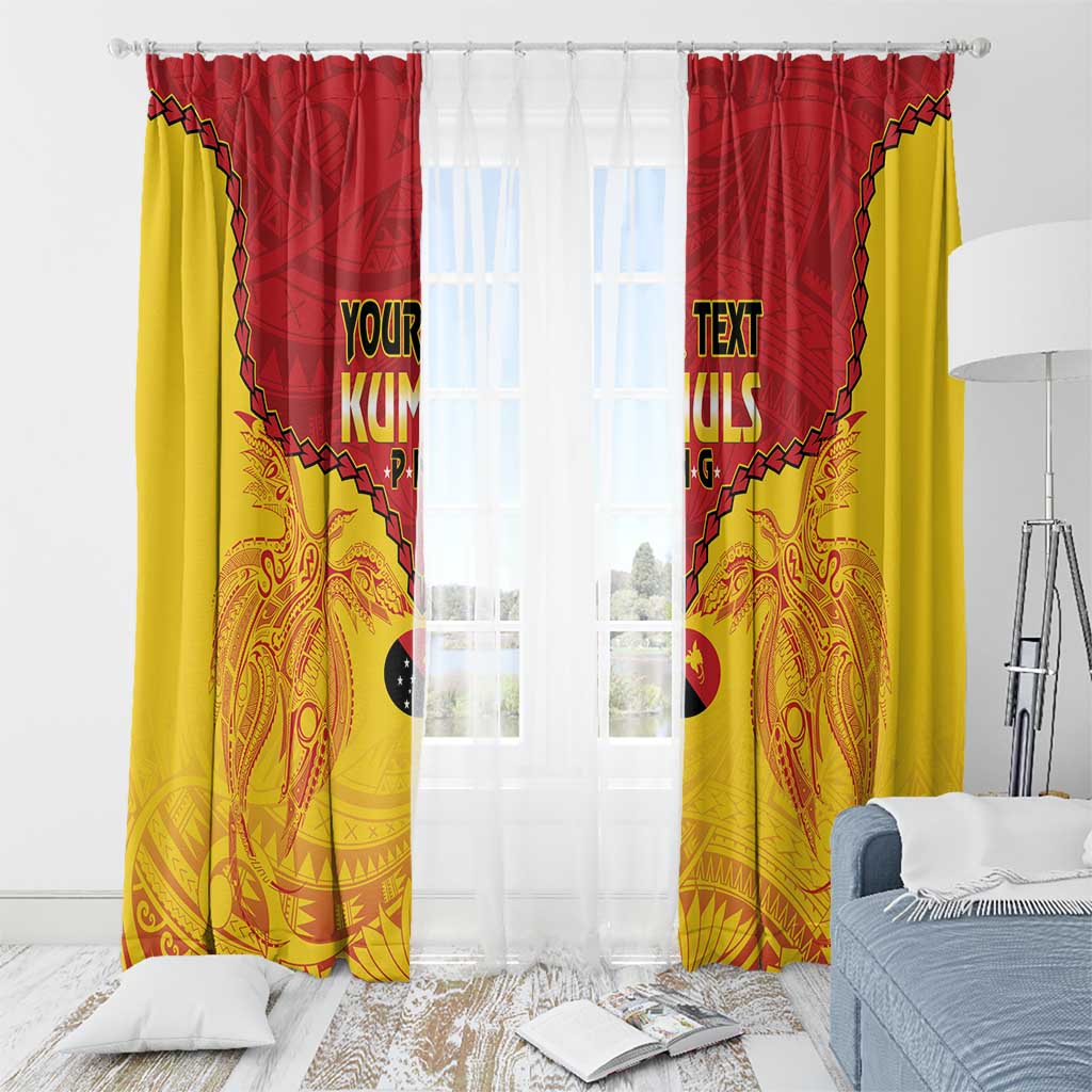 Papua New Guinea Rugby Custom Window Curtain Go Kumuls PNG - Polynesian Pattern